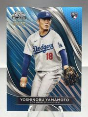 Yoshinobu Yamamoto [Blue Refractor] #18 Baseball Cards 2024 Topps Chrome Black Prices