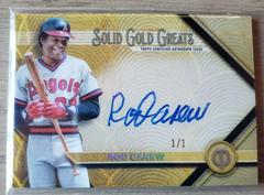 Rod Carew #GGA-RC Baseball Cards 2022 Topps Tribute Solid Gold Greats Autographs Prices