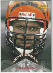 Willie Anderson [Artist's Proof] Football Cards 1996 Pinnacle Prices