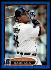 Miguel Cabrera [Blue Refractor] Baseball Cards 2012 Topps Chrome Prices