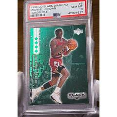 Michael Jordan [Quadruple] #8 Basketball Cards 1998 Upper Deck Black Diamond Prices