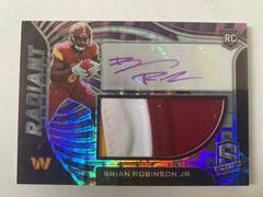 Brian Robinson Jr. [Neon Purple] Football Cards 2022 Panini Spectra Radiant Rookie Patch Signatures Prices