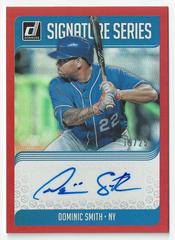 Dominic Smith [Red] #SS-DS Baseball Cards 2018 Panini Donruss Signature Series Prices