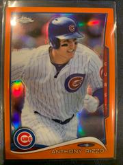 Anthony Rizzo [Orange Refractor] ##58 Baseball Cards 2014 Topps Chrome Prices