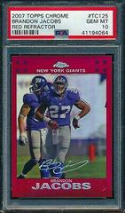 Brandon Jacobs [Red Refractor] Football Cards 2007 Topps Chrome Prices