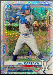 Diego Cartaya [Sparkle Refractor] #BDC-155 Baseball Cards 2021 Bowman Draft Chrome Prices