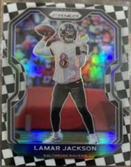 Lamar Jackson [Black and White Checker Prizm] #37 Football Cards 2020 Panini Prizm Prices