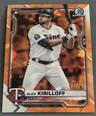 Alex Kirilloff [Orange] #3 Baseball Cards 2021 Bowman Chrome Sapphire Prices
