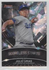Julio Urias [Atomic Refractor] #SL-JU Baseball Cards 2016 Bowman's Best Stat Lines Prices