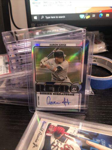 Aaron Judge [Holo] #RET-AJ Baseball Cards 2021 Panini Donruss Optic Retro Signature Series