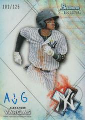 Alexander Vargas [Wave Refractor] Baseball Cards 2021 Bowman Sterling Prospect Autographs Prices