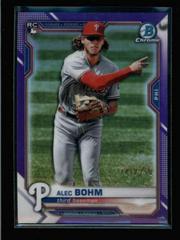 Alec Bohm [Purple Refractor] #94 Baseball Cards 2021 Bowman Chrome Prices