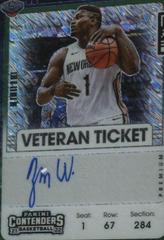 Zion Williamson [Premium Edition Green Shimmer] Basketball Cards 2021 Panini Contenders Veteran Ticket Autograph Prices