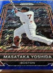Masataka Yoshida [Blue Shimmer] #1 Baseball Cards 2023 Panini Prizm Prices