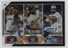 Framber Valdez, Justin Verlander, Alek Manoah [1st Edition Black] #82 Baseball Cards 2023 Topps Prices