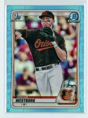 Jordan Westburg [Sky Blue Refractor] Baseball Cards 2020 Bowman Draft Chrome Prices
