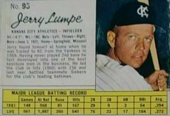 Jerry Lumpe [Hand Cut] #93 Baseball Cards 1962 Jell O Prices