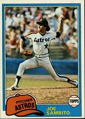 Joe Sambito #385 Baseball Cards 1981 Topps Prices