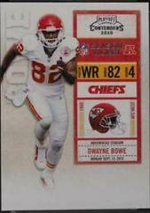 Dwayne Bowe #45 Football Cards 2010 Playoff Contenders Prices