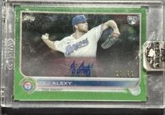 A. J. Alexy [Green] #CAA-AA Baseball Cards 2022 Topps Clearly Authentic Autographs Prices