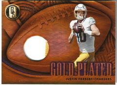 Justin Herbert Football Cards 2022 Panini Gold Standard Plated Prices