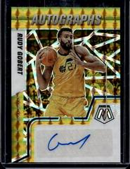 Rudy Gobert [Gold] Basketball Cards 2021 Panini Mosaic Autographs Prices