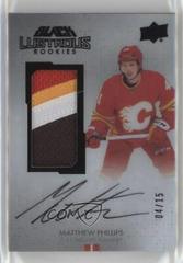 Matthew Phillips [Clarity Variant] #LRPA-MP Hockey Cards 2021 SPx UD Black Lustrous Rookie Auto Patch Prices