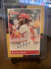Brandon Marsh [Gold] #R88S-BM Baseball Cards 2022 Panini Donruss Retro 1988 Signatures Prices