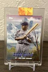 Babe Ruth [Prussian Blue] Baseball Cards 2023 Topps X Bob Ross The Joy Of Peaks of Power Prices