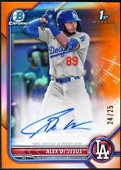 Alex De Jesus [Orange Refractor] #CPA-AD Baseball Cards 2022 Bowman Chrome Prospect Autographs Prices