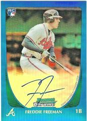 Freddie Freeman [Autograph Blue Refractor] #205 Baseball Cards 2011 Bowman Chrome Prices