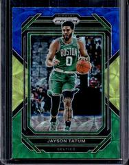 Jayson Tatum [Choice Blue Yellow Green] Basketball Cards 2022 Panini Prizm Prices