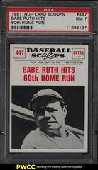 Babe Ruth [Hits 60th Home Run] #447 Baseball Cards 1961 NU Card Scoops Prices
