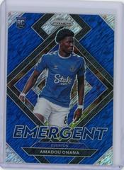 Amadou Onana [Blue Shimmer] #16 Soccer Cards 2022 Panini Prizm Premier League Emergent Prices