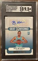 Bryce McGowens [Gold] #GS-BYM Basketball Cards 2022 Panini Hoops Great SIGnificance Autographs Prices