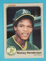 Rickey Henderson #519 Baseball Cards 1983 Fleer Prices