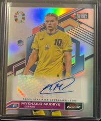 Mykhailo Mudryk [Red Wave Refractor] #BCA-MM Soccer Cards 2023 Topps Finest Road to UEFA EURO Autograph Prices