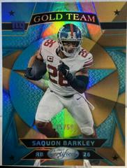 Saquon Barkley [Teal] #GT-13 Football Cards 2023 Panini Certified Gold Team Prices