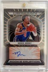 Moses Moody [Orange] Basketball Cards 2021 Panini Obsidian Rookie Eruption Signatures Prices