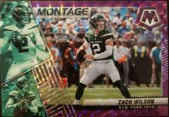 Zach Wilson [Purple] #M-13 Football Cards 2022 Panini Mosaic Montage Prices