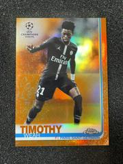 Timothy Weah [Orange Refractor] #92 Soccer Cards 2018 Topps Chrome UEFA Champions League Prices