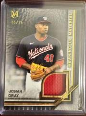 Josiah Gray [Gold] #MMR-JGR Baseball Cards 2023 Topps Museum Collection Meaningful Materials Relics Prices