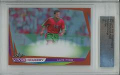 Luis Figo [Orange] #VI-LF1 Soccer Cards 2022 Leaf Vivid Imagery Prices