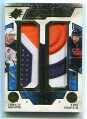 Connor McDavid, Leon Draisaitl [Premium] #XL-MD Hockey Cards 2021 SPx Double XL Duos Materials Prices