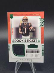 Ja'Marr Chase [Green] #RSV-JMC Football Cards 2021 Panini Contenders Rookie Ticket Swatches Prices