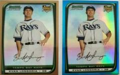 Evan Longoria [Blue Refractor] #216 Baseball Cards 2008 Bowman Chrome Prices