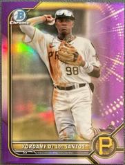 Yordany De Los Santos [Purple] #BDC-1 Baseball Cards 2022 Bowman Draft Chrome Prices