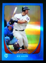 Joe Mauer [Blue Refractor] #26 Baseball Cards 2011 Bowman Chrome Prices