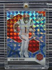 Ja'Marr Chase [Blue Fluorescent] #307 Football Cards 2021 Panini Mosaic Prices