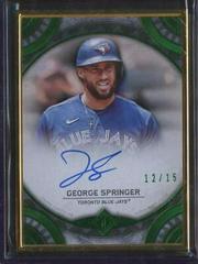 George Springer [Emerald] Baseball Cards 2022 Topps Transcendent Collection Autographs Prices